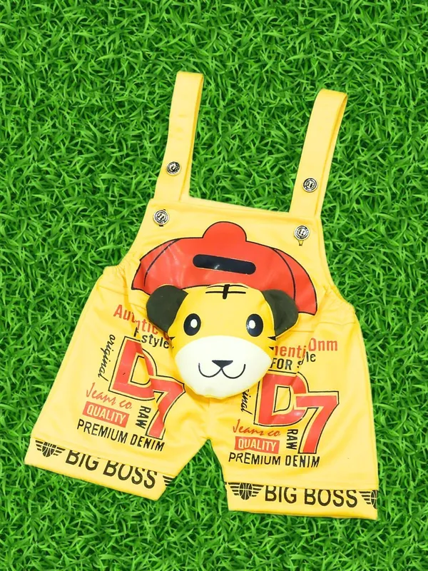 Yellow_Polycotton_Printed_Dungaree_For_Baby_Boys_&_Baby_Girls