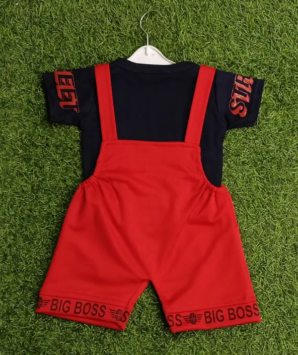 Red_Polycotton_Printed_Dungaree_For_Baby_Boys_&_Baby_Girls