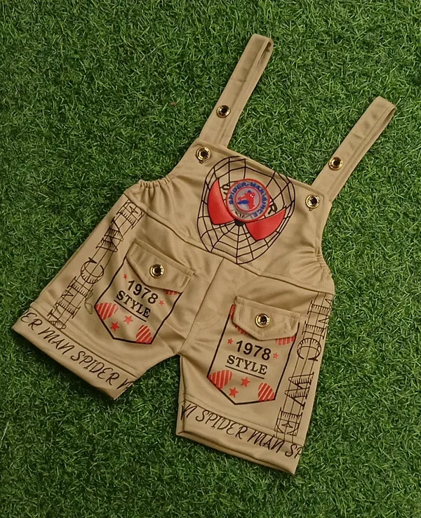 Beige_Polycotton_Printed_Dungaree_For_Baby_Boys_&_Baby_Girls