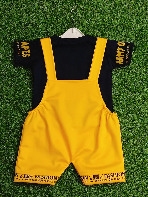 Yellow_Polycotton_Printed_Dungaree_For_Baby_Boys_&_Baby_Girls