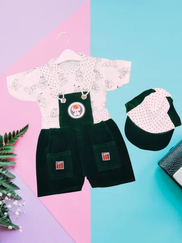 Green_Cotton_Blend_Printed_Casual_Dungaree_For_Baby_Boys_&_Baby_Girls