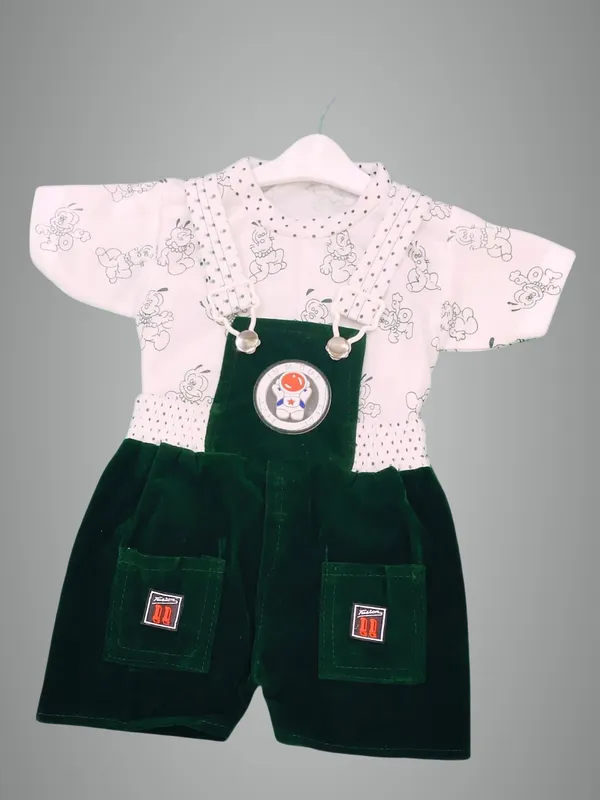 Green_Cotton_Blend_Printed_Casual_Dungaree_For_Baby_Boys_&_Baby_Girls