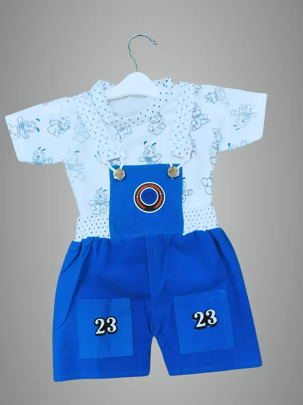 Light_Blue_Cotton_Blend_Printed_Casual_Dungaree_For_Baby_Boys_&_Baby_Girls