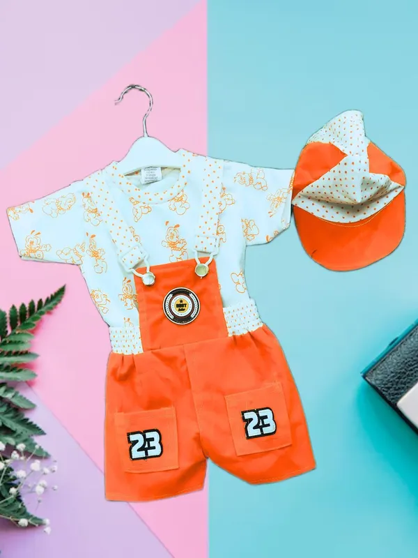 Orange_Cotton_Blend_Printed_Casual_Dungaree_For_Baby_Boys_&_Baby_Girls