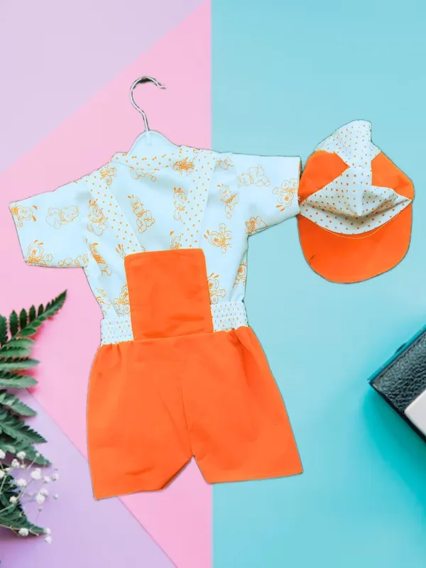 Orange_Cotton_Blend_Printed_Casual_Dungaree_For_Baby_Boys_&_Baby_Girls
