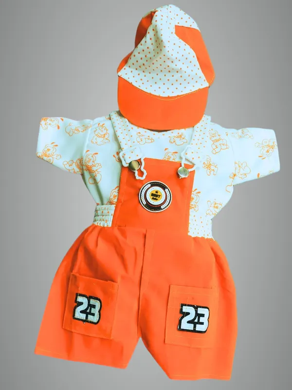 Orange_Cotton_Blend_Printed_Casual_Dungaree_For_Baby_Boys_&_Baby_Girls