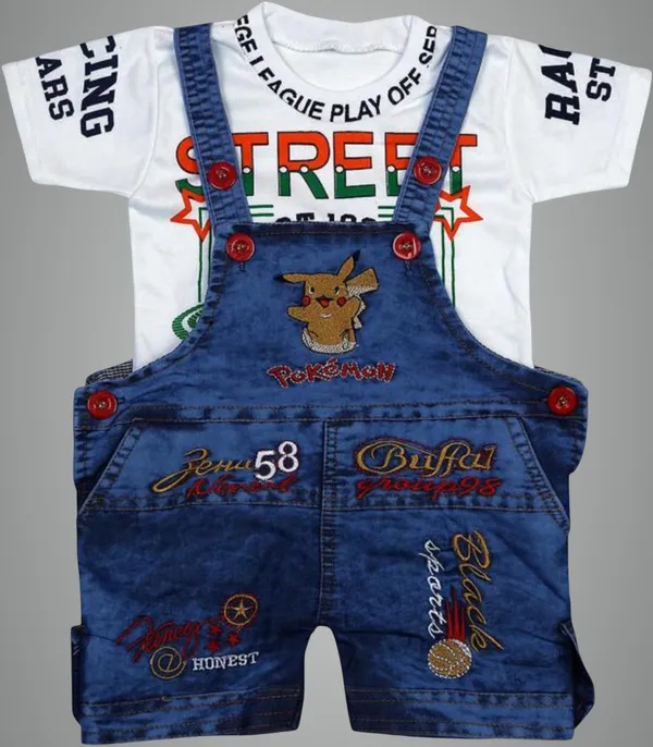 White_Denim_Printed_Casual_Dungaree_For_Baby_Boys_&_Baby_Girls