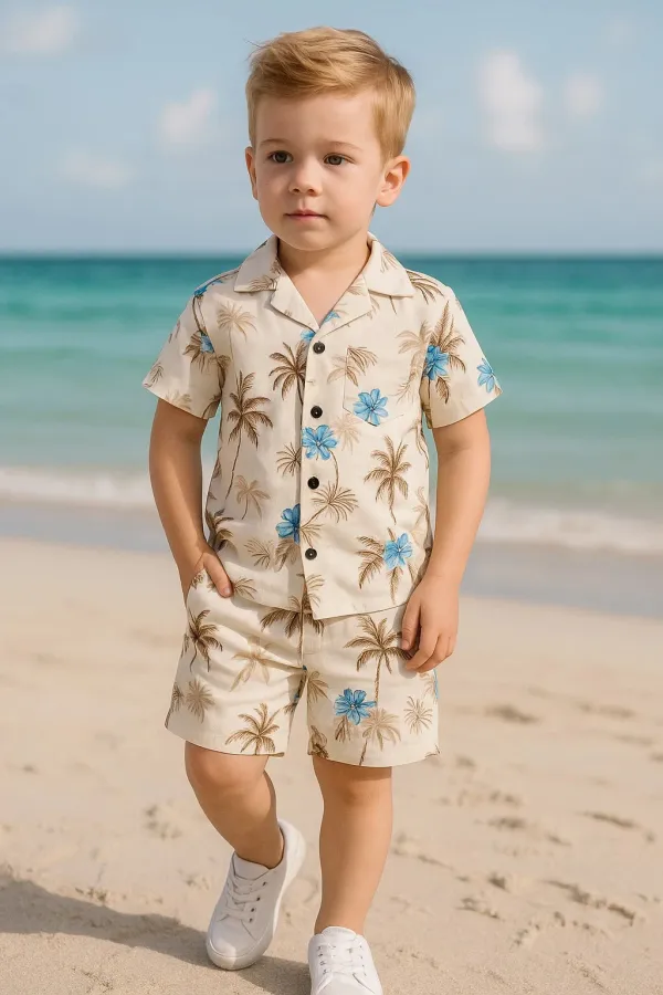 Blue_Cotton_Blend_Printed_Half_Sleeve_Co-Ord_Set_For_Boys