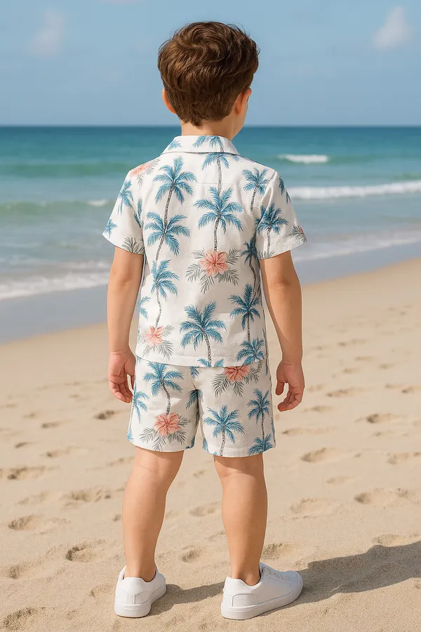 Orange_Cotton_Blend_Printed_Half_Sleeve_Co-Ord_Set_For_Boys