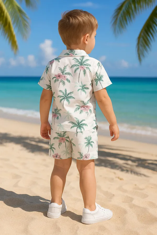 Purple_Cotton_Blend_Printed_Half_Sleeve_Co-Ord_Set_For_Boys