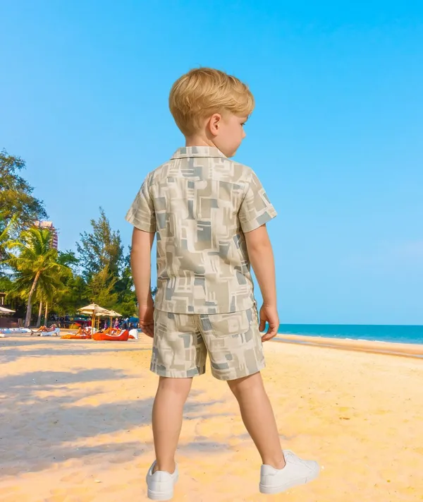 Light_Brown_Cotton_Blend_Printed_Co-Ord_Set_For_Boys