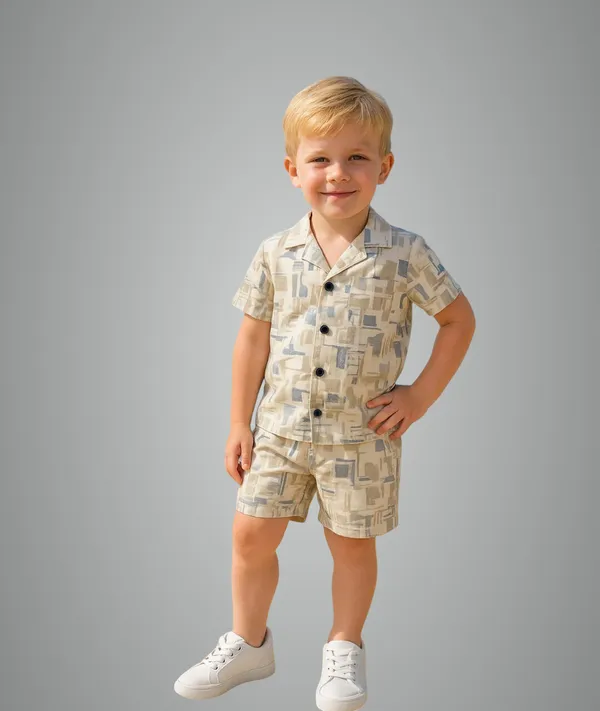 Light_Brown_Cotton_Blend_Printed_Co-Ord_Set_For_Boys