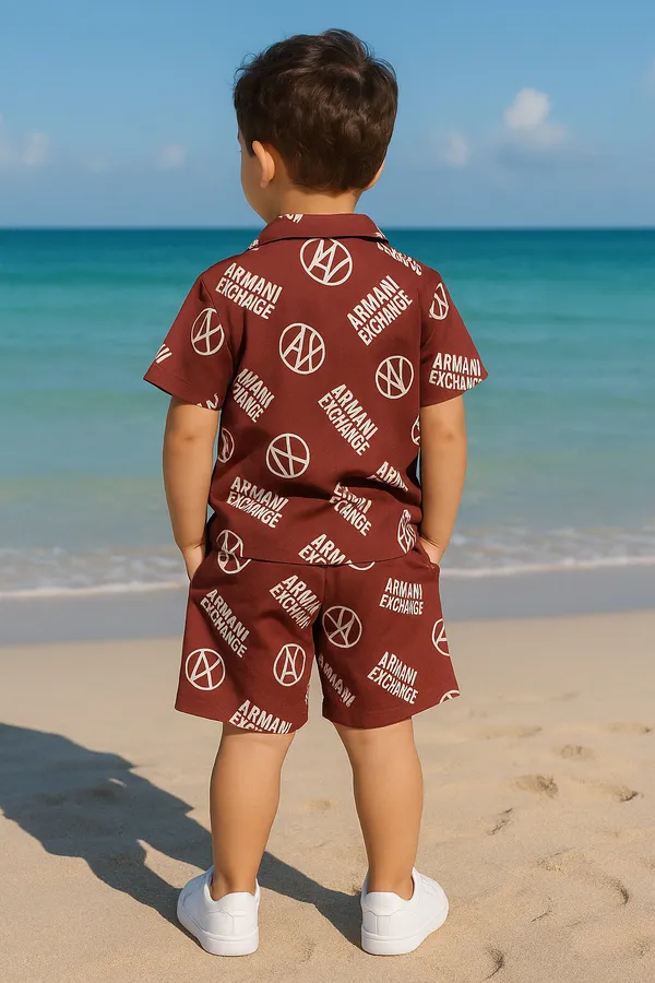 Brown_Cotton_Blend_Printed_Co-Ord_Set_For_Boys