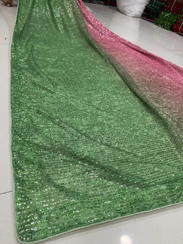 Pink_&_Green_Imported_Fabric_Premium_&_Elegant_Saree_With_Unstiched_Blouse_For_Women
