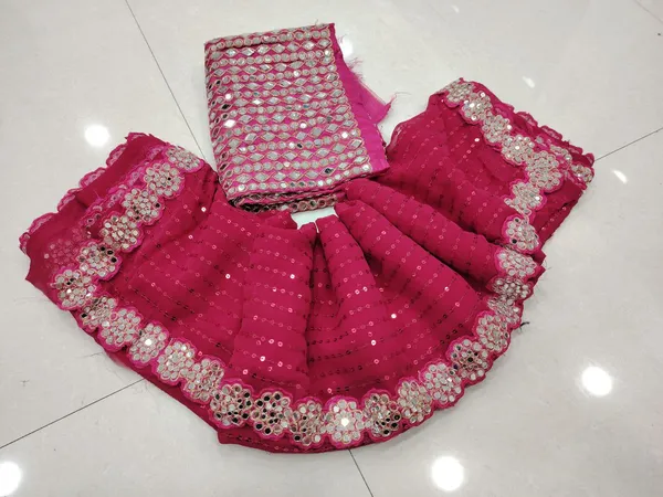 Pink_Georgette_Premium_&_Elegant_Saree_With_Unstiched_Blouse_For_Women