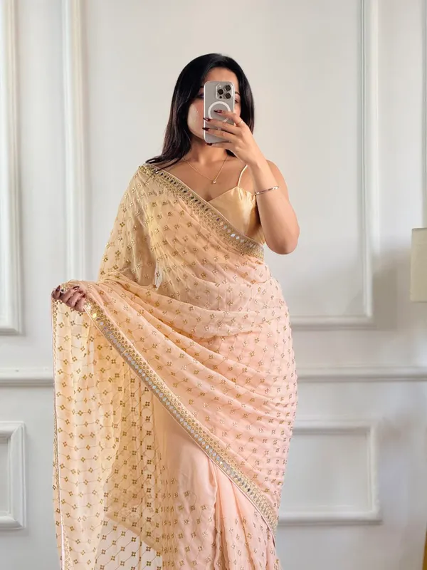 Beign_Georgette_Premium_&_Elegant_Saree_With_Unstiched_Blouse_For_Women