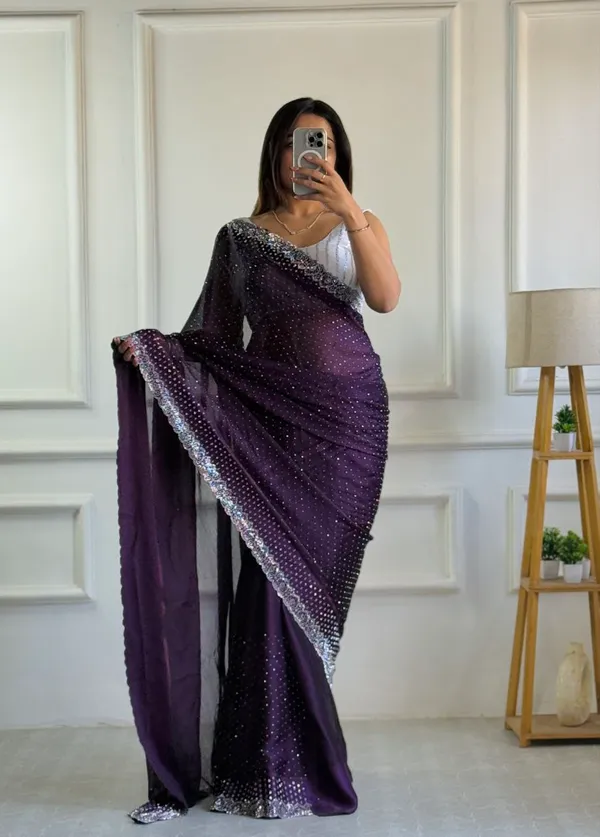 Purple_Chiffon_Satin_Premium_&_Elegant_Saree_With_Unstiched_Blouse_For_Women