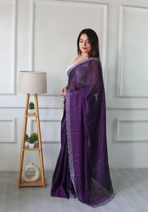 Purple_Chiffon_Satin_Premium_&_Elegant_Saree_With_Unstiched_Blouse_For_Women