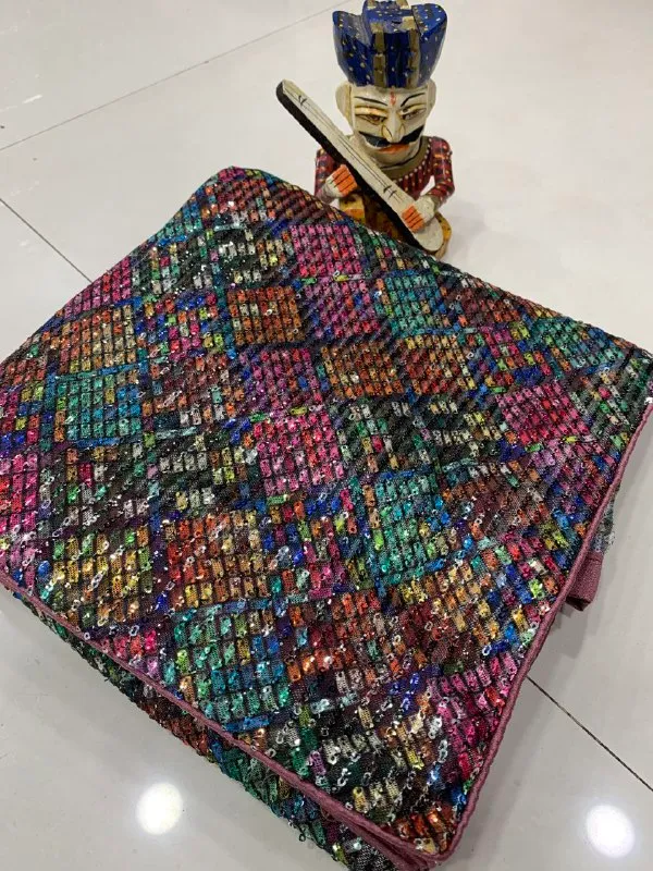 Multicolor_Imported_Fabric_Premium_&_Elegant_Saree_With_Unstiched_Blouse_For_Women