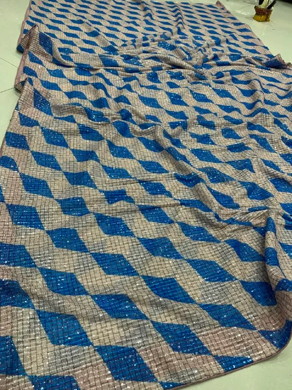Blue_Imported_Fabric_Premium_&_Elegant_Saree_With_Unstiched_Blouse_For_Women