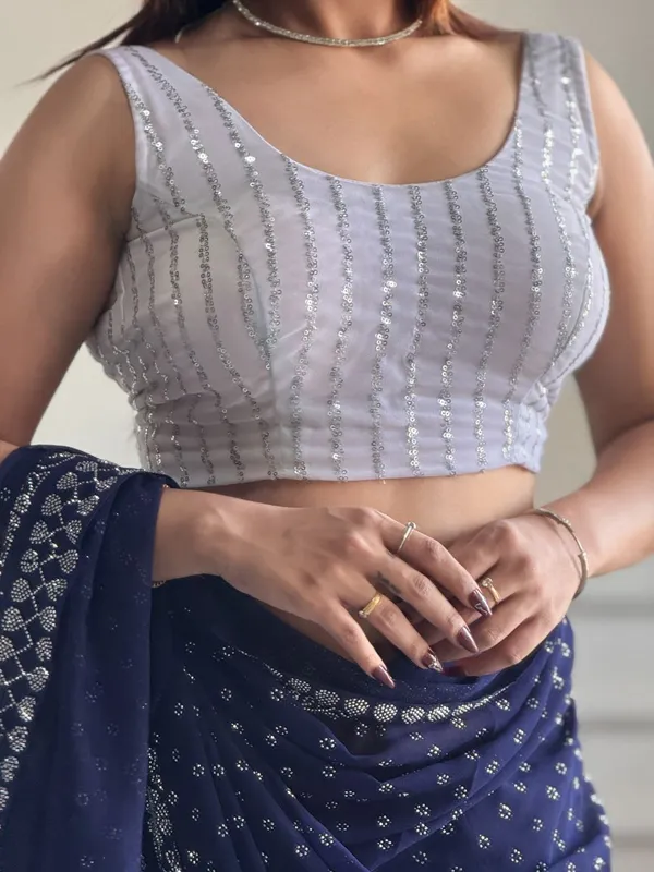 Navy_Blue_Georgette_Premium_&_Elegant_Saree_With_Unstiched_Blouse_For_Women