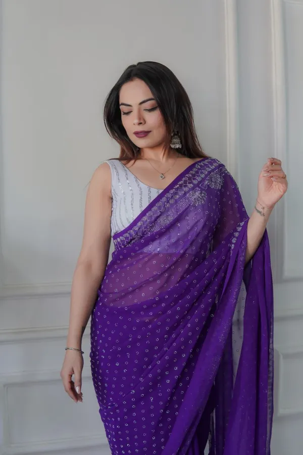 Purple_Georgette_Premium_&_Elegant_Saree_With_Unstiched_Blouse_For_Women