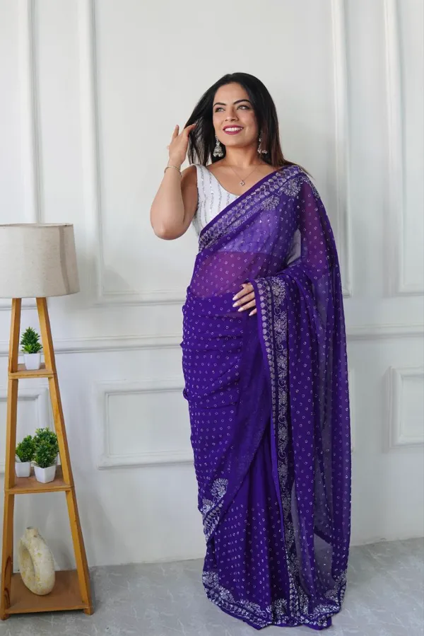 Purple_Georgette_Premium_&_Elegant_Saree_With_Unstiched_Blouse_For_Women