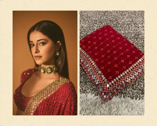 Red_Georgette_Premium_&_Elegant_Saree_With_Unstiched_Blouse_For_Women