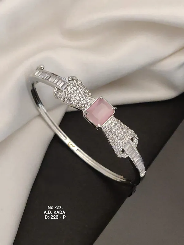 Multicolor_&_Golden_Brass_Premium_&_Elegant_Traditional_American_Diamond_Kada_For_Women_&_Girls