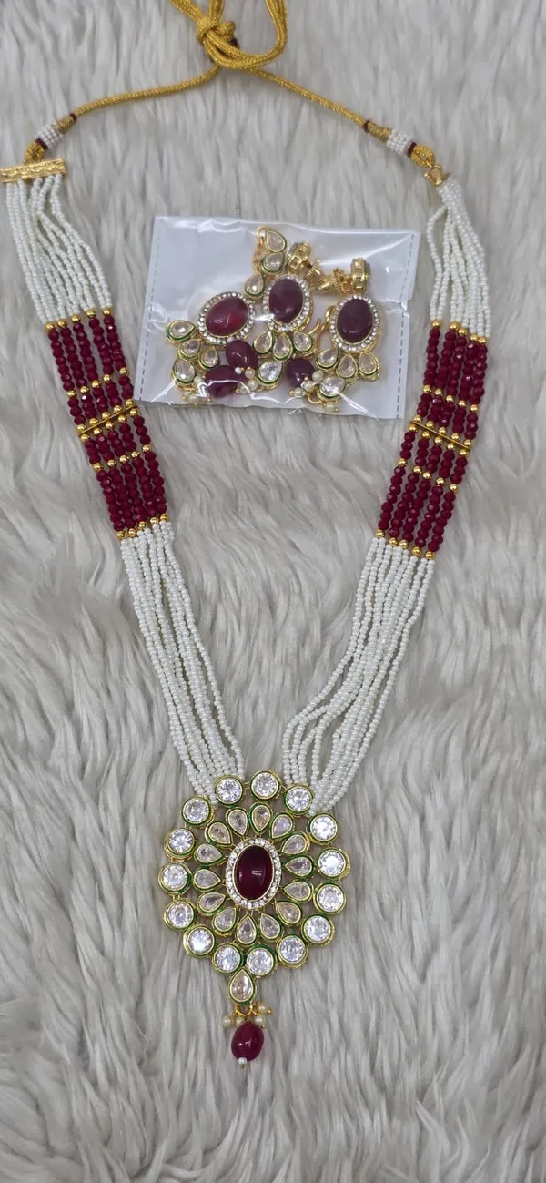 Multicolor_&_Golden_Brass_Premium_&_Elegant_Traditional_Kundan_Necklace_For_Women_&_Girls