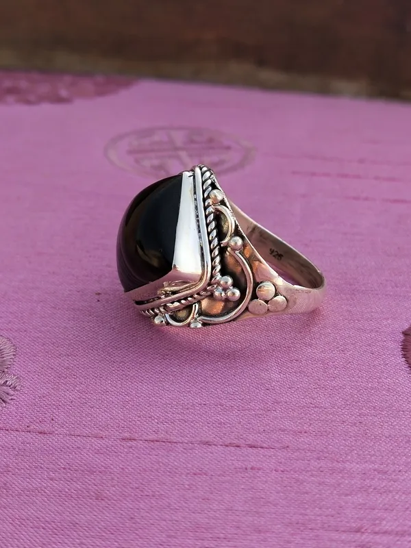 Silver_&_Black_Sterling_Silver_925_Premium_&_Elegant_Boho_Ring_For_Girls_&_Women