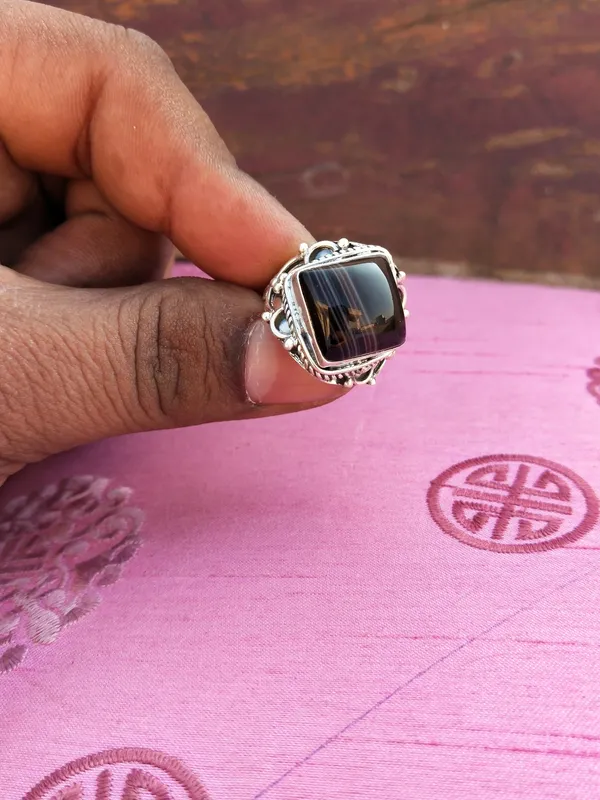 Silver_&_Black_Sterling_Silver_925_Premium_&_Elegant_Boho_Ring_For_Girls_&_Women