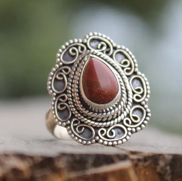 Silver_&_Brown_Sterling_Silver_925_Premium_&_Elegant_Boho_Ring_For_Girls_&_Women