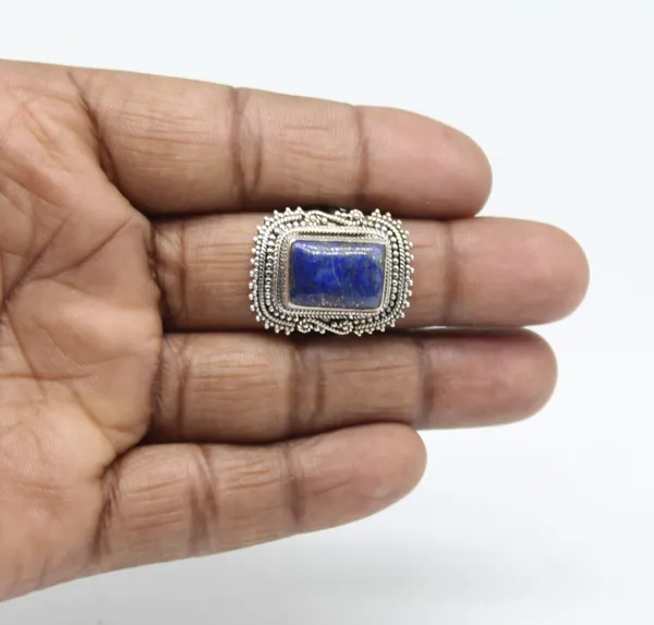 Silver_&_Blue_Sterling_Silver_925_Premium_&_Elegant_Boho_Ring_For_Girls_&_Women