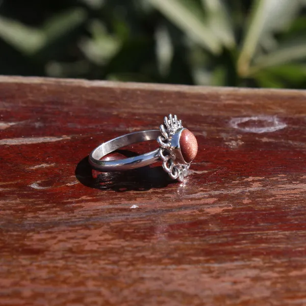 Silver_&_Brown_Sterling_Silver_925_Premium_&_Elegant_Boho_Ring_For_Girls_&_Women