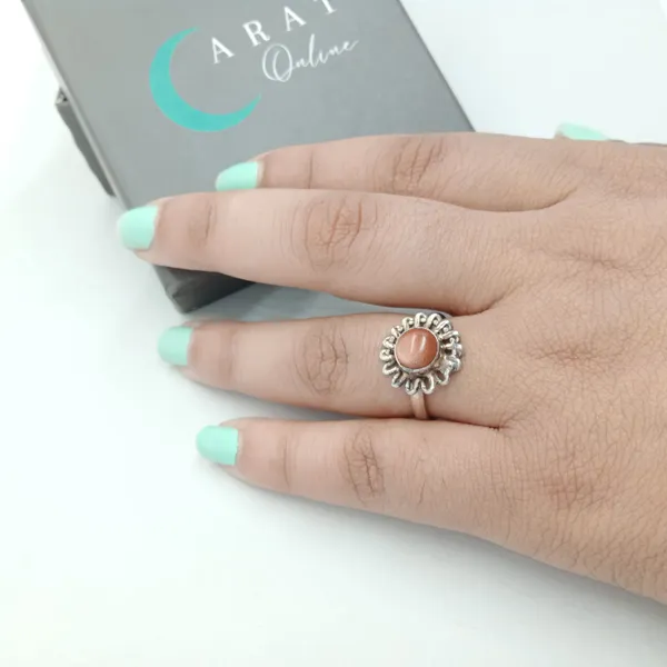 Silver_&_Brown_Sterling_Silver_925_Premium_&_Elegant_Boho_Ring_For_Girls_&_Women