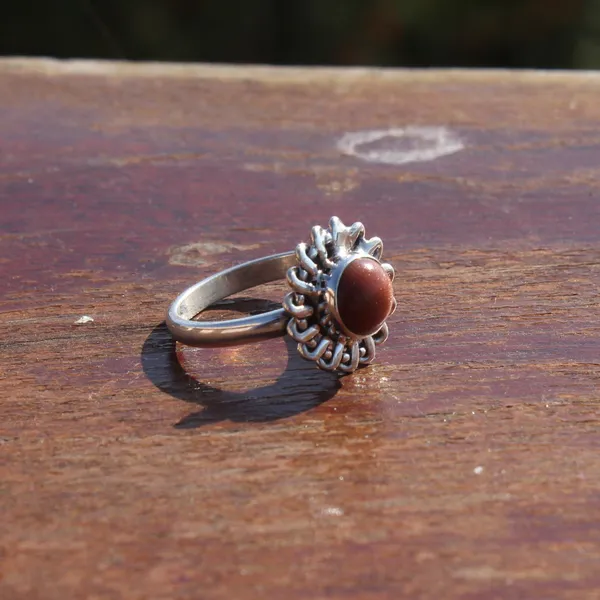 Silver_&_Brown_Sterling_Silver_925_Premium_&_Elegant_Boho_Ring_For_Girls_&_Women