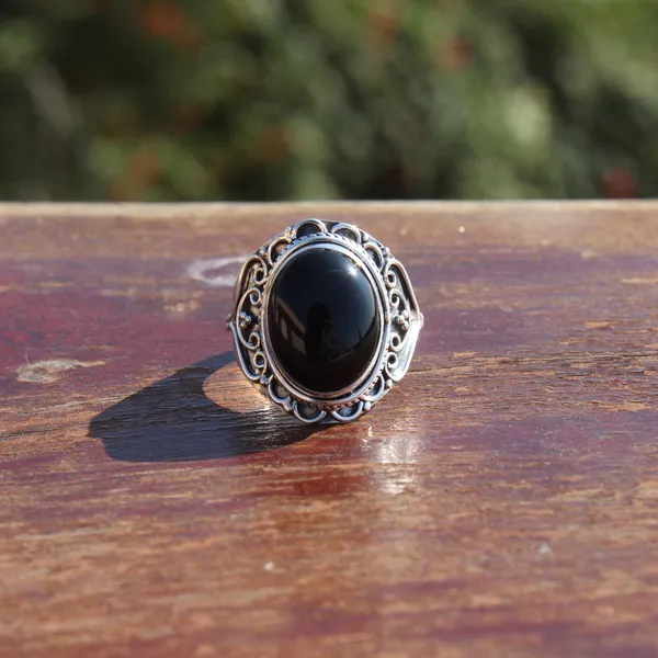 Silver_&_Brown_Sterling_Silver_925_Premium_&_Elegant_Boho_Ring_For_Girls_&_Women