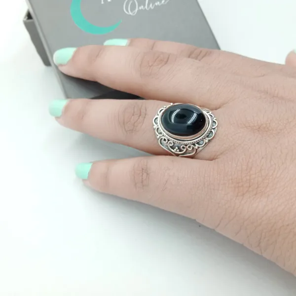 Silver_&_Brown_Sterling_Silver_925_Premium_&_Elegant_Boho_Ring_For_Girls_&_Women