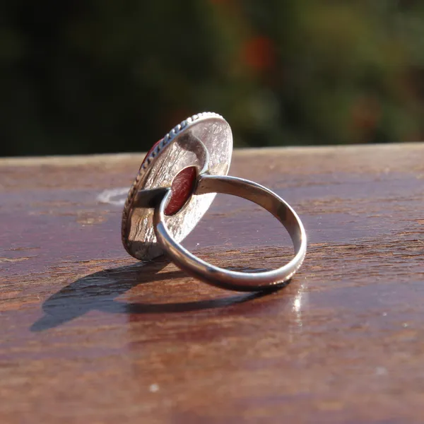 Silver_&_Red_Sterling_Silver_925_Premium_&_Elegant_Boho_Ring_For_Girls_&_Women