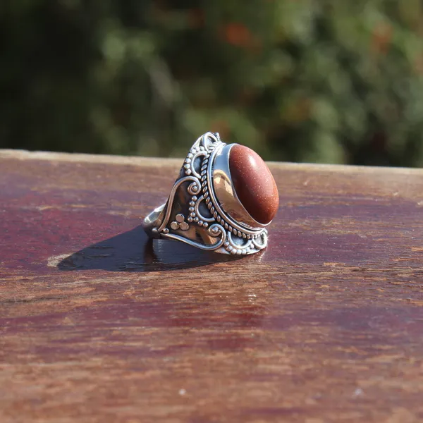 Silver_&_Brown_Sterling_Silver_925_Premium_&_Elegant_Boho_Ring_For_Girls_&_Women