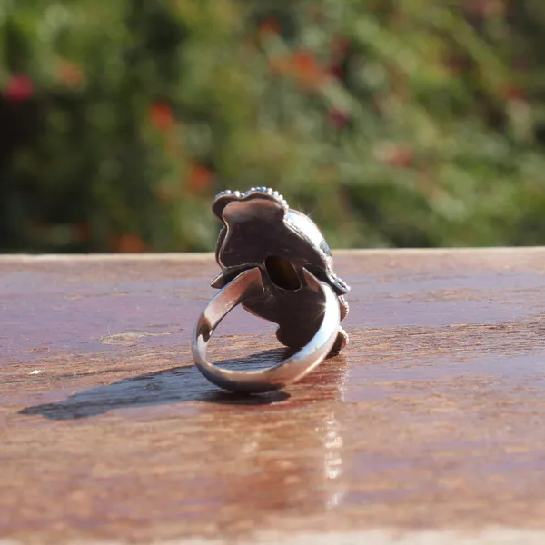Silver_&_Brown_Sterling_Silver_925_Premium_&_Elegant_Boho_Ring_For_Girls_&_Women