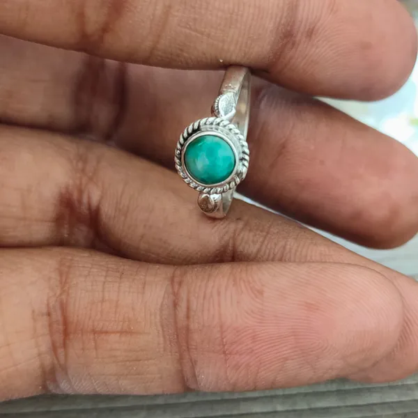 Silver_&_Green_Sterling_Silver_925_Premium_&_Elegant_Boho_Ring_For_Girls_&_Women