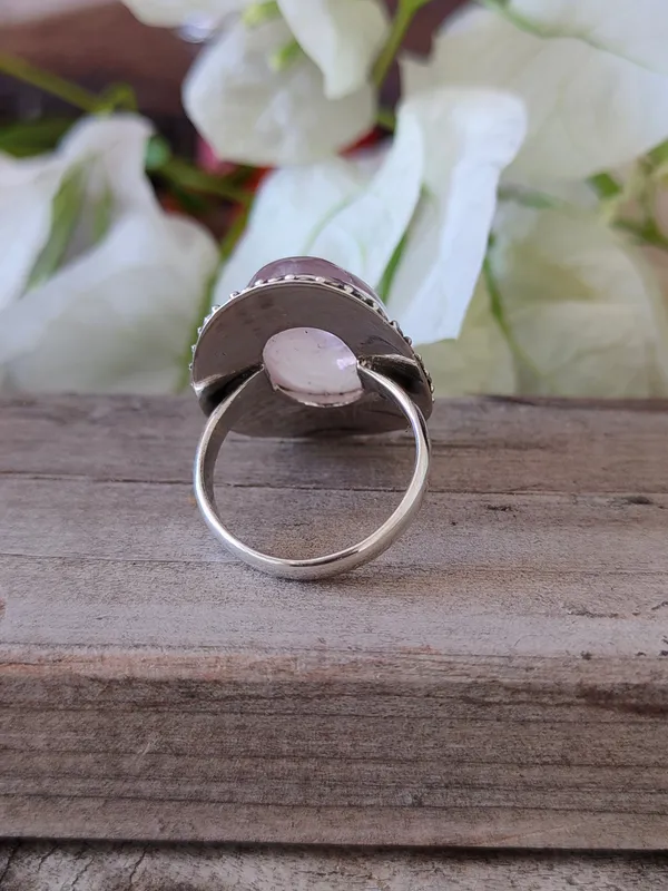 Silver_&_Pink_Sterling_Silver_925_Premium_&_Elegant_Boho_Ring_For_Girls_&_Women