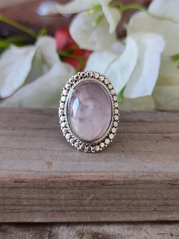 Silver_&_Pink_Sterling_Silver_925_Premium_&_Elegant_Boho_Ring_For_Girls_&_Women