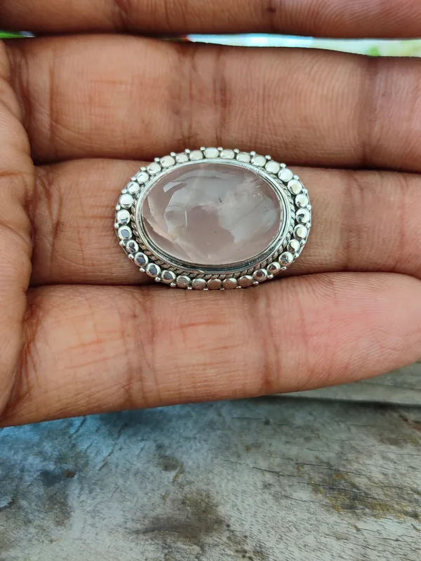 Silver_&_Pink_Sterling_Silver_925_Premium_&_Elegant_Boho_Ring_For_Girls_&_Women