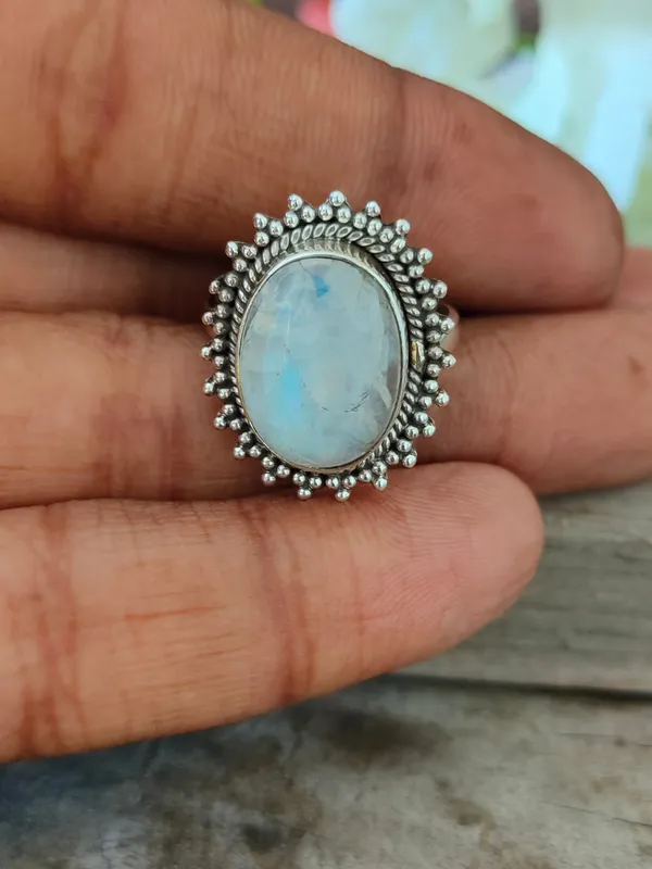 Silver_&_White_With_Blue_Sterling_Silver_925_Premium_&_Elegant_Boho_Ring_For_Girls_&_Women