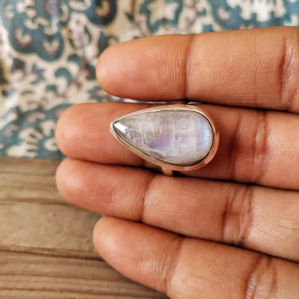 Silver_&_White_With_Blue_Sterling_Silver_925_Premium_&_Elegant_Boho_Ring_For_Girls_&_Women