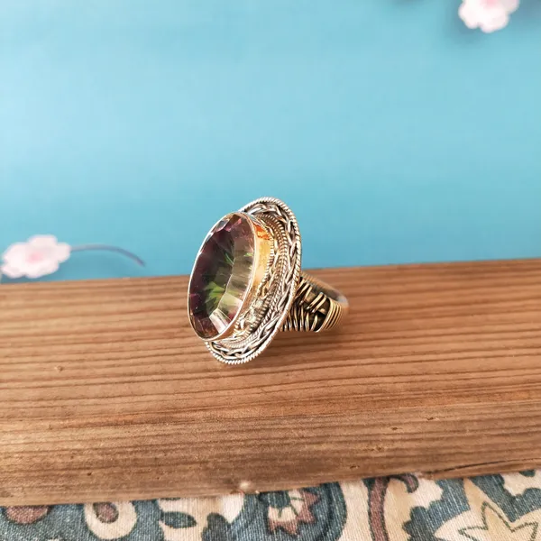 Silver_&_Multicolor_Sterling_Silver_925_Premium_&_Elegant_Boho_Ring_For_Girls_&_Women