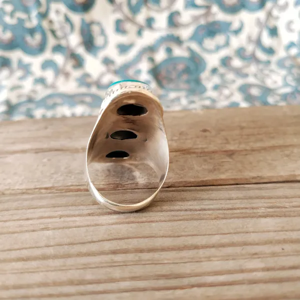 Silver_&_Green_Sterling_Silver_925_Premium_&_Elegant_Boho_Ring_For_Girls_&_Women
